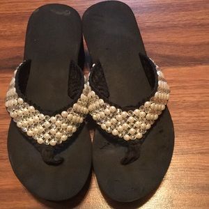 Scandalous wedges with Swarovski Crystals & Pearls